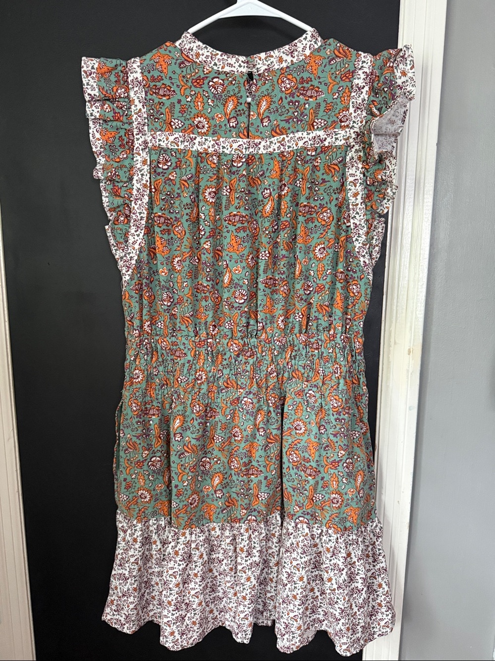 Universal Thread Cottage Floral Ruffle Mini Dress Size: L - Picture 2 of 6